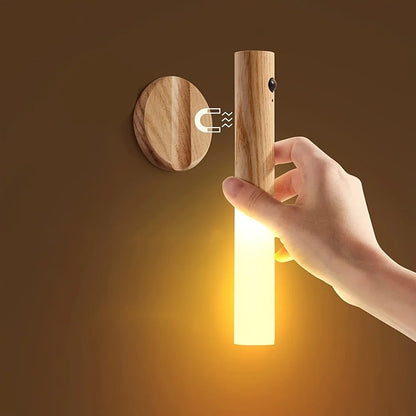 NordicLamp® Lámpara Led Recargable Magnética Tipo Madera