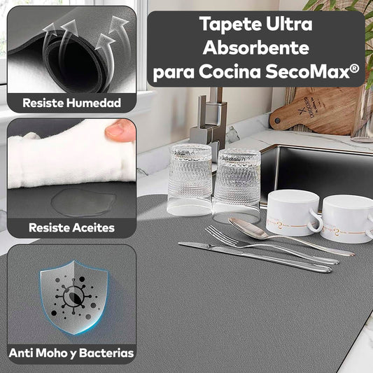 SecoMax® Tapete ultra absorbente para mesón de cocina