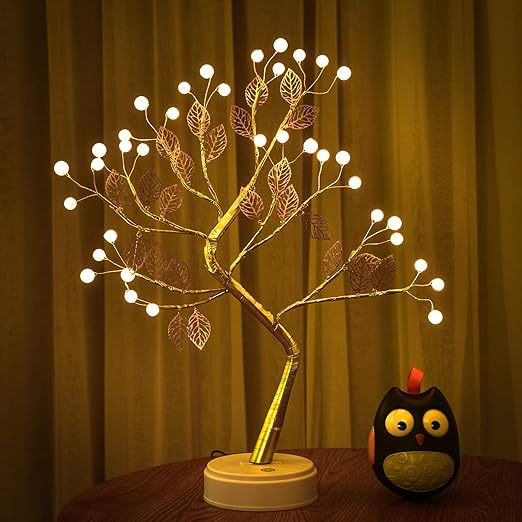 Lámpara LED Bonsai Hojas Doradas BonsaiGlow™